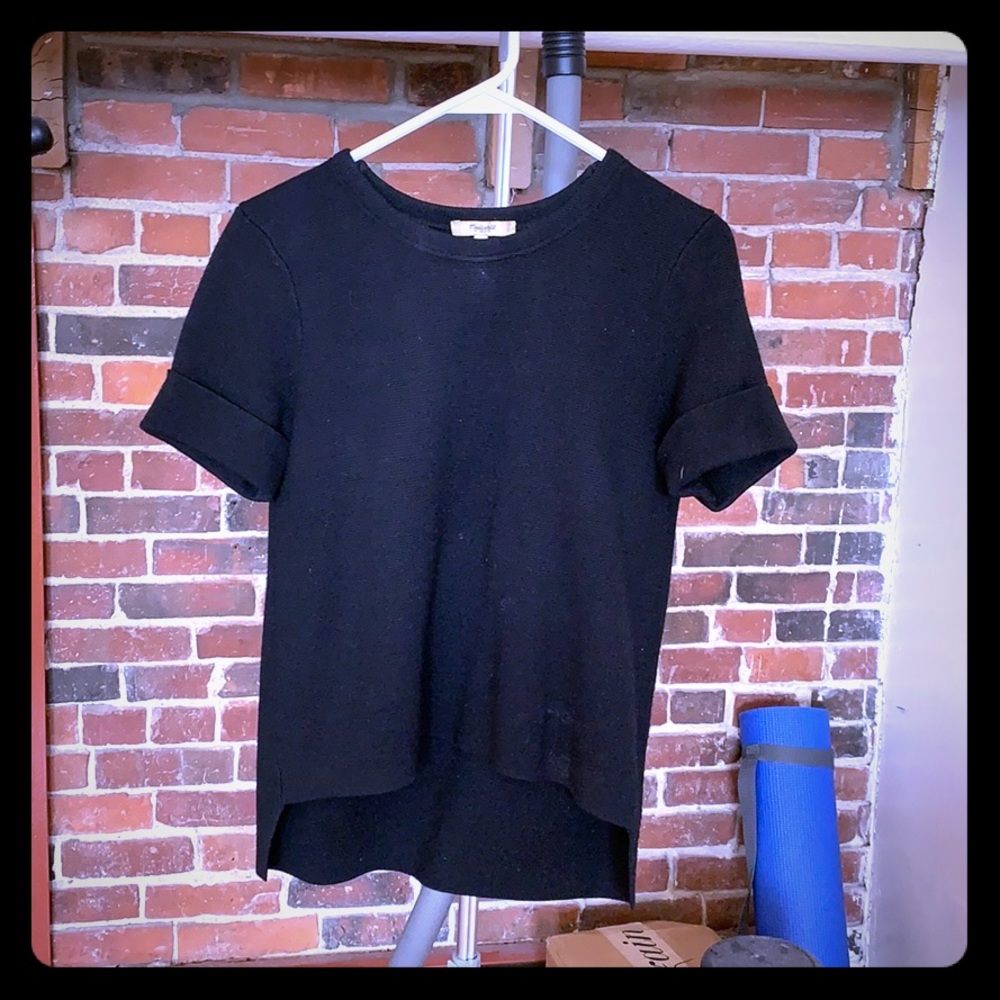 Black Madewell Short-sleeved Sweater
